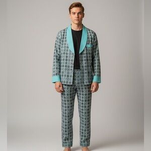 NIP Vtg 1960s MODESTO Lounger Set NOS Deadstock British Hong Kong Geometric Teal